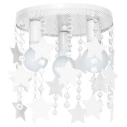 Milagro Ceiling Lamp Star 3Xe27 White Attractive Hand Made Chandelier With Suspended Crystals And Stars - thumbnail 4