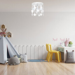 Milagro Ceiling Lamp Star 3Xe27 White Attractive Hand Made Chandelier With Suspended Crystals And Stars - thumbnail 5
