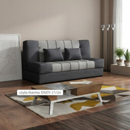 Sonia Sofa Bed With Storage Springs And Foam Stylish Living Room Or Guest Room Sofa With Cushions Dark Grey And Light Grey - thumbnail 1