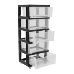 5 Drawer Fabric Dresser Storage Tower Cabinet - thumbnail 1