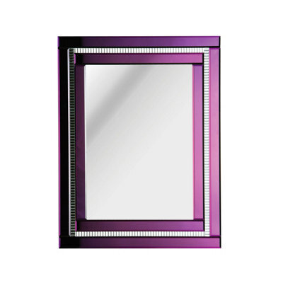 Orsina Purple Deco Modern Accent Wall Mirror