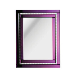 Orsina Purple Deco Modern Accent Wall Mirror