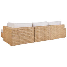 Beliani Garden Corner Sofa With Table 4 Seater Oliveri Pe Rattan Beige Left Hand - thumbnail 6
