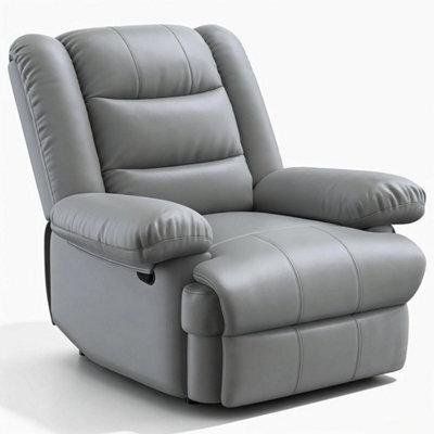 Manual Recliner Armchair, Pu Leather Upholstered Reclining Sofa Chair - image 1