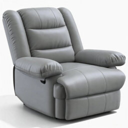 Manual Recliner Armchair, Pu Leather Upholstered Reclining Sofa Chair - thumbnail 1