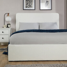Home Source Serenity King Ottoman Storage Gas Lift Boucle Upholstered Bed - thumbnail 5
