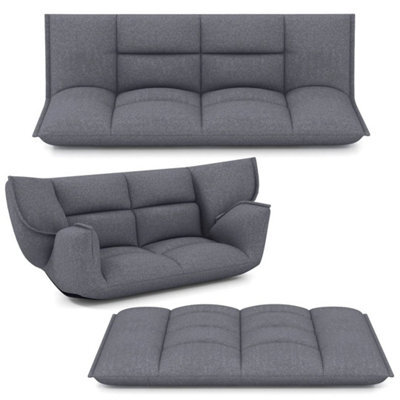 Floor Sofa Chair Convertible Lazy Couch W/adjustable Backrest - image 1