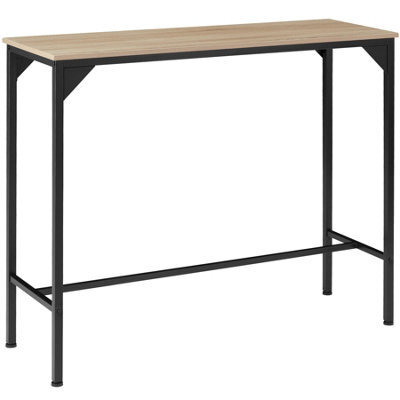 Tectake Dining Table Kerry - High, Breakfast Bar Style  -  Industrial Wood Light, Oak Sonoma - image 1