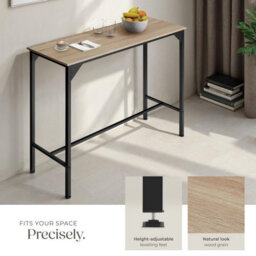 Tectake Dining Table Kerry - High, Breakfast Bar Style  -  Industrial Wood Light, Oak Sonoma - thumbnail 4