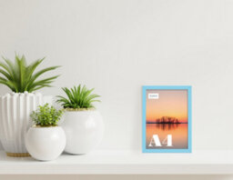 A4 Light Blue Picture Frame Fits A4 (21 X 29.7Cm - 8.3 X 11.7In) Poster, Photo, Artwork, Or Print. - thumbnail 4
