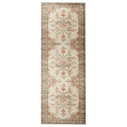 Bedlooms Timeless Cashmere Rug 80X300Cm, Vintage Floral Medallion, Anti-Slip, Stain Resistant, Thick Extra Large Runner - thumbnail 1