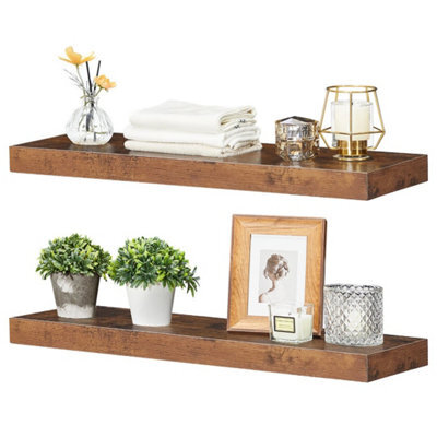 Set Of 2 Wall Mount Floating Display Shelves - image 1