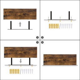Set Of 2 Wall Mount Floating Display Shelves - thumbnail 4