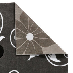 Grey Black Floral Runner For Living Room Dinning Room Utility Room-60Cm X 225Cm (2Ft. X 7Ft. 4In.) - thumbnail 2