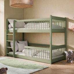 Arte Wooden Bunk Bed Boston Olive W198Cm X H130Cm X D97Cm - Natural Pine Frame With Split Design