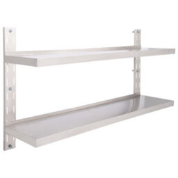 Vidaxl 2-Tier Floating Wall Shelf Stainless Steel 150X30 Cm - thumbnail 2