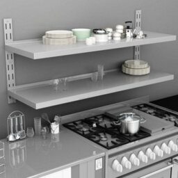 Vidaxl 2-Tier Floating Wall Shelf Stainless Steel 150X30 Cm - thumbnail 1
