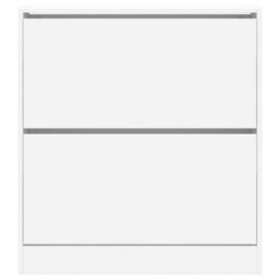 Berkfield Shoe Cabinet White 80X21X87.5 Cm Engineered Wood - thumbnail 5
