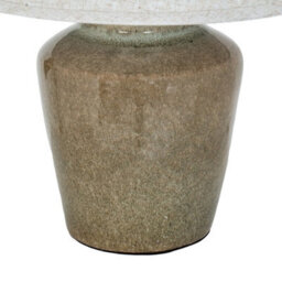 Hill Interiors Mottura Table Lamp With Edged Linen Shade - Ceramic - L55 X W55 X H66 Cm - Green - thumbnail 3