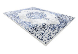 RugsX Carpet Allure 1961 Ornament, Frame - Structural, Stylish, Glamour White Blue 80X150 Cm