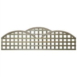 Premier Garden Supplies Triple-Dome Wooden Trellis Panel 6Ft X 1Ft (3 Pack) Privacy Square Lattice Fencing Topper Extension For Climbing Plant Support - thumbnail 5