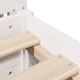 Berkfield Bed Frame Without Mattress White 180X200 Cm Super King Solid Wood Pine - thumbnail 9