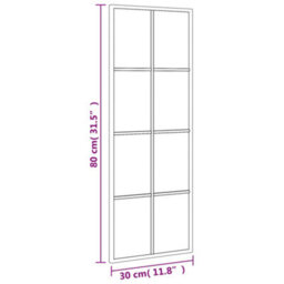 Vidaxl Wall Mirror Black 30X80 Cm Rectangle Iron - thumbnail 8