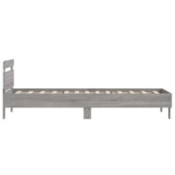 Berkfield Bed Frame Without Mattress With Led Lights Grey Sonoma 100X200 Cm - thumbnail 8