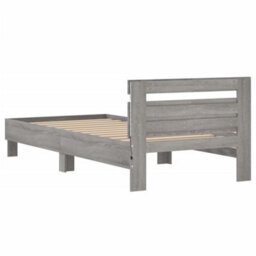 Berkfield Bed Frame Without Mattress With Led Lights Grey Sonoma 100X200 Cm - thumbnail 9