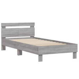 Berkfield Bed Frame Without Mattress With Led Lights Grey Sonoma 100X200 Cm - thumbnail 6