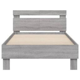 Berkfield Bed Frame Without Mattress With Led Lights Grey Sonoma 100X200 Cm - thumbnail 7