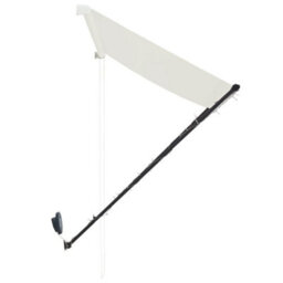 Walplus Retractable Awning Garden Sun Shade Canopy Gazebo For Back Door, Porch, Patio With Led 300X150 Cm Cream - thumbnail 6