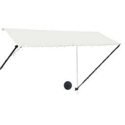 Walplus Retractable Awning Garden Sun Shade Canopy Gazebo For Back Door, Porch, Patio With Led 300X150 Cm Cream - thumbnail 3
