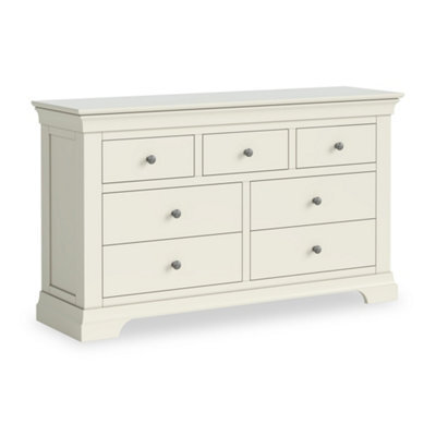 Colette Cream 3 Over 4 Chest Of Drawers Fully Assembled - By Roseland Furniture - image 1