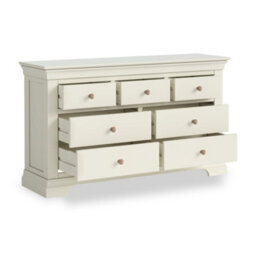 Colette Cream 3 Over 4 Chest Of Drawers Fully Assembled - By Roseland Furniture - thumbnail 9