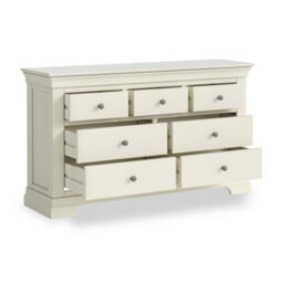 Colette Cream 3 Over 4 Chest Of Drawers Fully Assembled - By Roseland Furniture - thumbnail 8