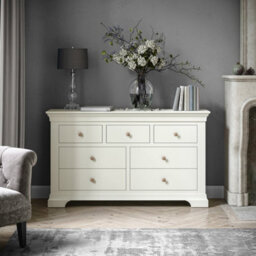Colette Cream 3 Over 4 Chest Of Drawers Fully Assembled - By Roseland Furniture - thumbnail 4