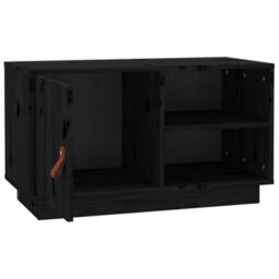 Berkfield Tv Cabinet Black 70X34X40 Cm Solid Wood Pine - thumbnail 7