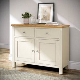 Farro Xl Cream 2 Door Sideboard Cabinet Fully Assembled - By Roseland Furniture - thumbnail 2