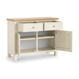 Farro Xl Cream 2 Door Sideboard Cabinet Fully Assembled - By Roseland Furniture - thumbnail 4