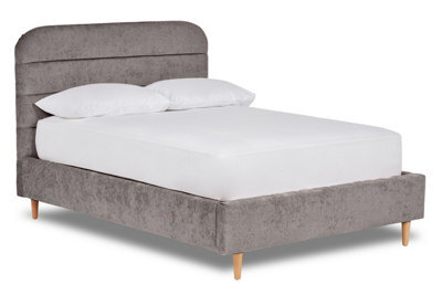 Divan Base Direct Crystal Contemporary Fabric Bed Base Only 4Ft6 Double- Pavia Titan