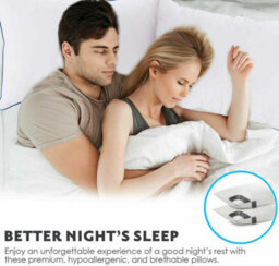 Set Of 2 Duck Feather And Down Pillows Hotel Quality Comfortable Extra Filled - thumbnail 2