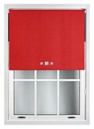 Furnished Blackout Roller Blinds With Triple Square Eyelets And Metal Fittings- Red Trimmable (W)170Cm (L)165Cm - thumbnail 2