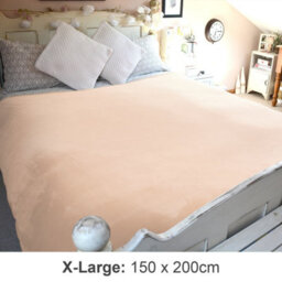 Snug Rug Snug-Rug Premium Blanket Luxury Sherpa Fleece Sofa Tv Throw Large Blankets 150X200Cm - Champagne - thumbnail 6