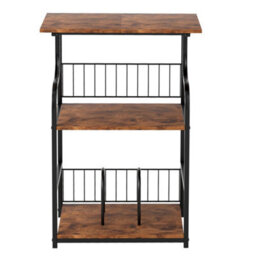 Levede 3 Tier Record Player Stand  Vinyl End Side Table 2 Storage Shelf - thumbnail 3