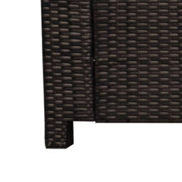 Outsunny Rattan Wicker 3-Seater Sofa Chair Patio Furniture W/ Cushion Brown - thumbnail 8