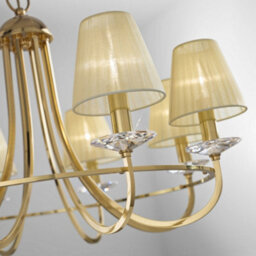 Luminosa Lighting Luminosa Imperial Classic 5 Arm Chandelier English Brass, 5X E14 - thumbnail 4