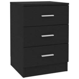 Berkfield Bedside Cabinet Black 38X35X56 Cm Engineered Wood - thumbnail 2