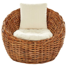 Beliani Garden Chair Lerici Rattan Natural - thumbnail 1