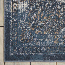 Navy Floral Traditional Luxurious Rug For Dining Room Bedroom & Living Room-119Cm X 170Cm - thumbnail 2